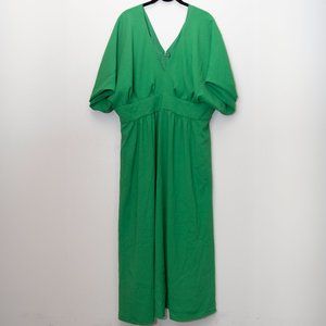 Emerald green maxi dress Womens size 22